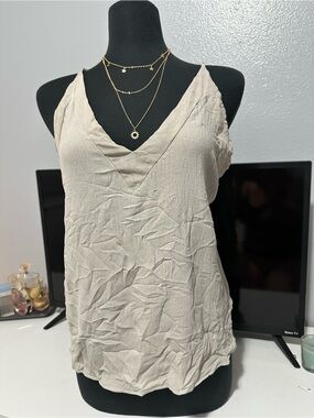 Zara Cream V-Neck Camisole Tank